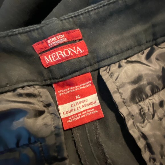 MERONA CLASSIC TARGET STRETCH PANTS BLACK WOMENS 14 - Picture 6 of 6